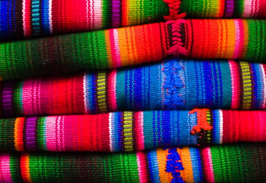 Coloured blankets of Guatemala
